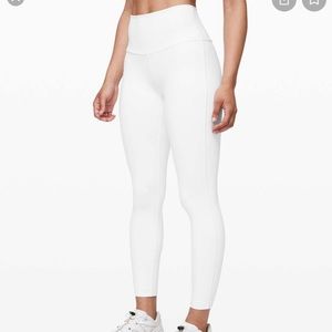 *New With Tags* Lululemon Wunder Under 28” Leggings - White - Size 6